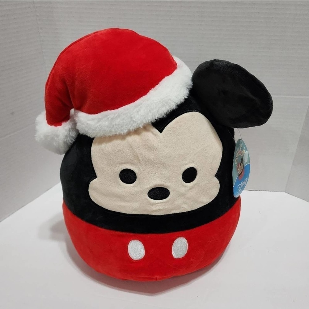 SQUISHMALLOW NEW 12" Disney Mickey Mouse with Santa Hat - Christmas Official new